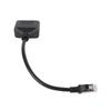 RJ45 Ethernet Adapter Cable Extension 1 to 2 Port Excellent Connection Transmission Splitter Adapter for Home Office