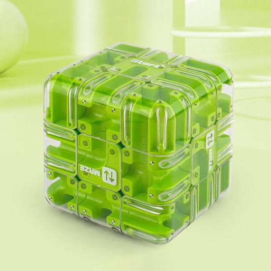 1/2 шт. 3D Пазл Лабиринт Куб Развивающая Головоломка Ручной Лабиринт с Перекатывающимся Шариком Куб Лабиринт Пространственное Восприятие Тренировка Логического Мышления Игрушка Лабиринт с Бусинами