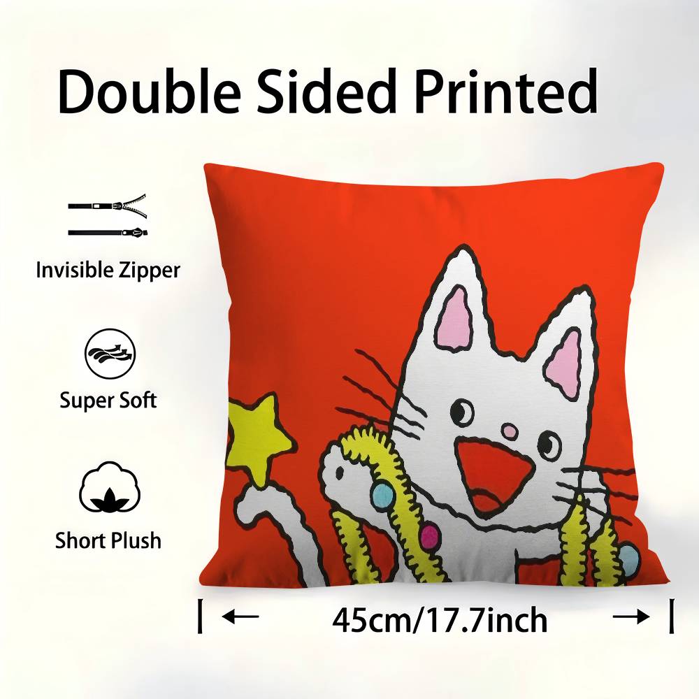Cartoon Nontan Pillowcase Toon Gift Cushion Cover Bedroom Home Sofa Chair Seat Decor Pillow Case