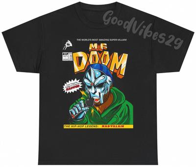 Сумасшедший Злодей MF Doom Винтажная Рэп Хип-Хоп Мультяшная Футболка S-5XL Мужская Женская Унисекс