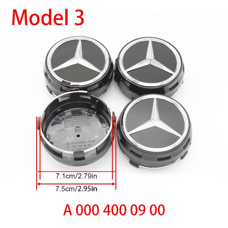 4Pcs 75mm Car Wheel Center Cap Hub Covers Badge For Mercedes Benz AMG B/C/E/S Class C43 C63 E43 E53 E63 GLC GLK CLA Accessories