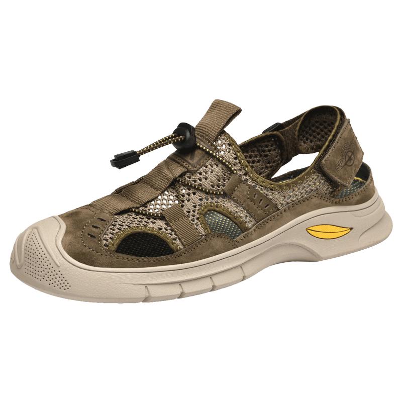 Летние мокасины, дышащие мужские сандалии для отдыха на открытом воздухе, модная обувь на платформе, классические мужские повседневные сандалии на плоской подошве для гор