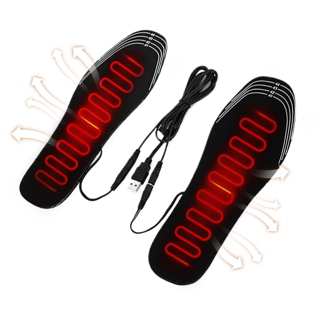 USB Нагреваемые стельки Обрезаемые Дышащие Грелка для ног Спорт на открытом воздухе Нагревательная стелька Грелка для ног для лыжников туристов рыбаков катания на лыжах