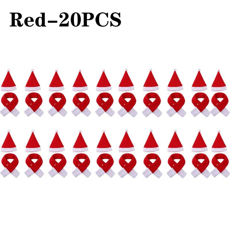 1-20 шт. Рождественские аксессуары для питомцев, Рождественский шарф и шапка для собаки, Шапка для кошки, Праздничный костюм для собаки, Рождественская одежда для питомцев