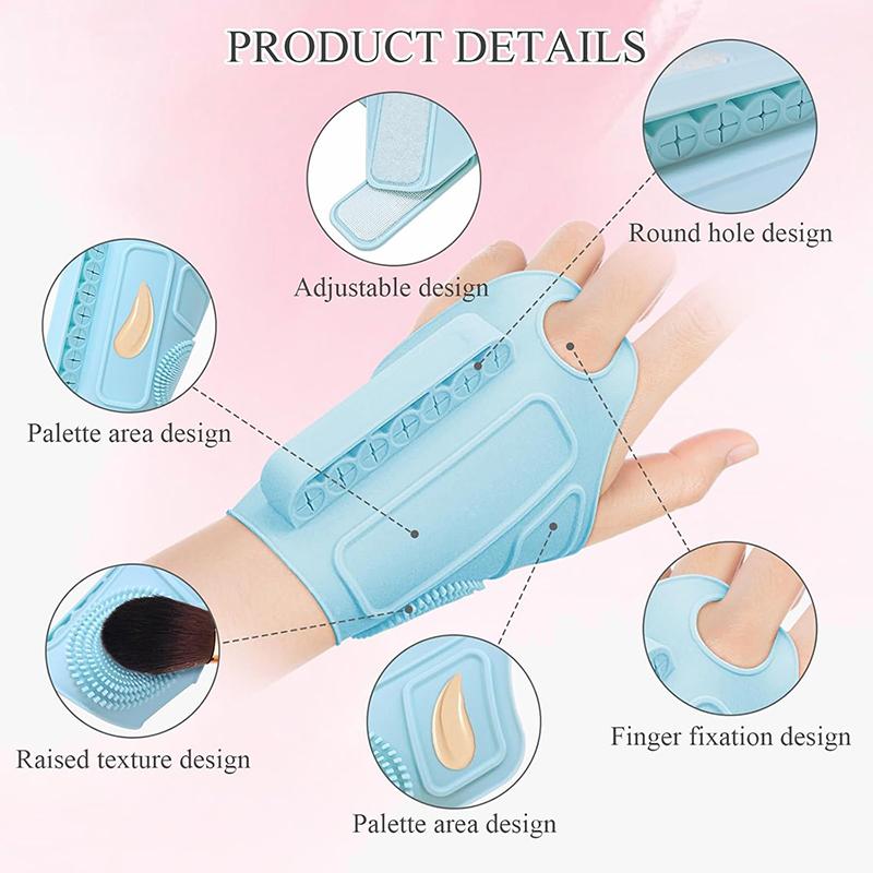 Silicone Makeup Brush Holder Wrist Strap Multi-Functional Beauty Tool With Cleaning Zone For Cosmetic Enthusiasts