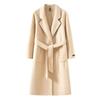 Womens 2026 Chic Wrap Coat In Chenille Fabric Mid-Length Relaxed Fit With Waist Tie Elegant Outerwear Office Casual