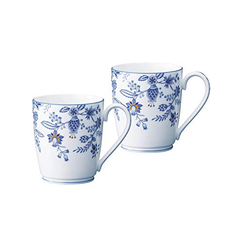 Noritake Кружки (Пара) 295 мл, синий, отделка Соррентино, подходит для микроволновой печи и посудомоечной машины, синий костяной фарфор, P97280/4965