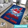 Custom NameIndians football Carpet, Indoor Rug, Chair Rug, Living Rooms, Doormat Made From Polyester Home Decor Birthday Christmas Gifts