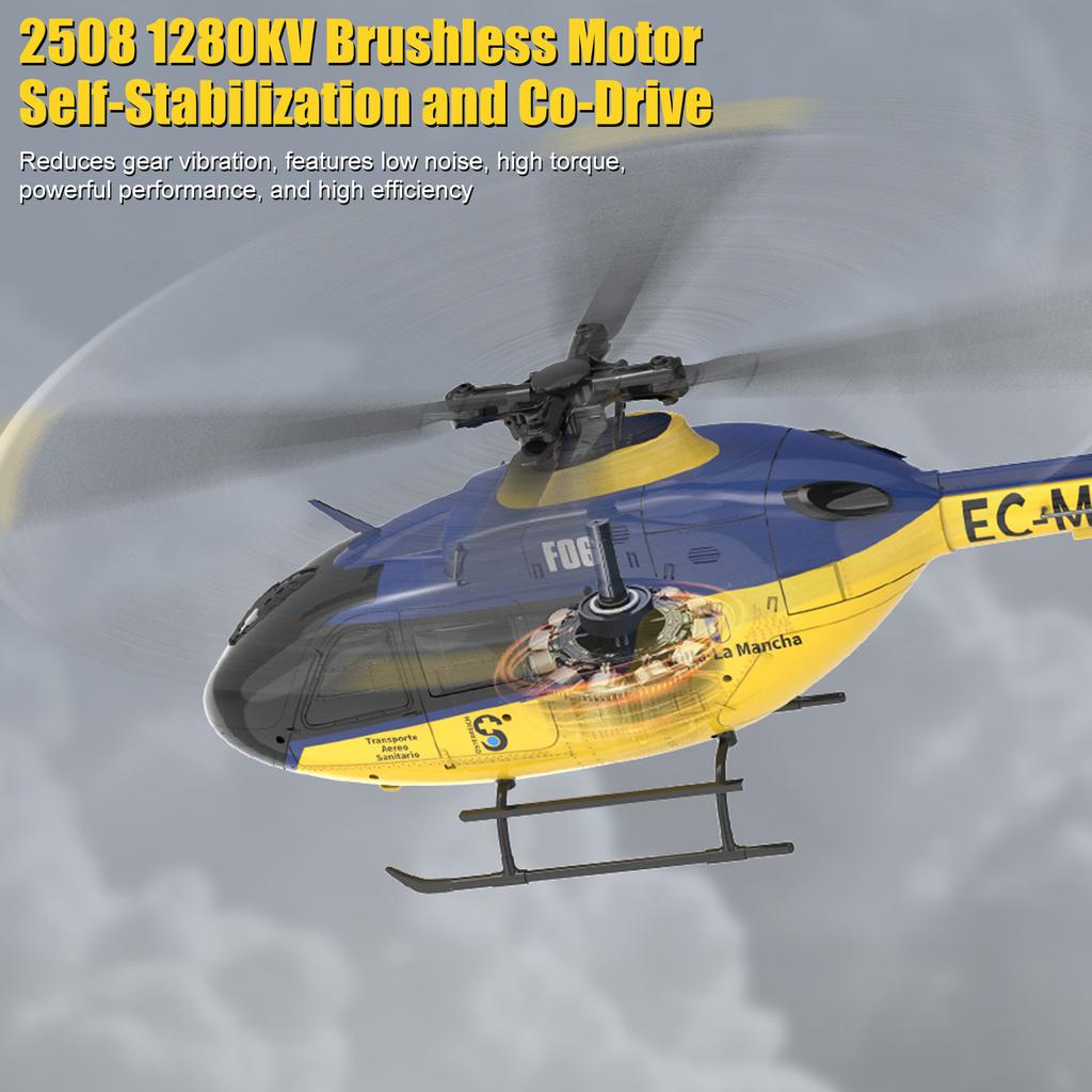 Вертолет с дистанционным управлением, бесщеточными двигателями, удержанием высоты, гироскопом, функцией позиционирования по оптическому потоку и светодиодными огнями,