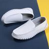 Men's White Non-Slip Nurse Shoes - Breathable, Comfortable, Soft Bottom, Thick-Soled Casual Work Footwear