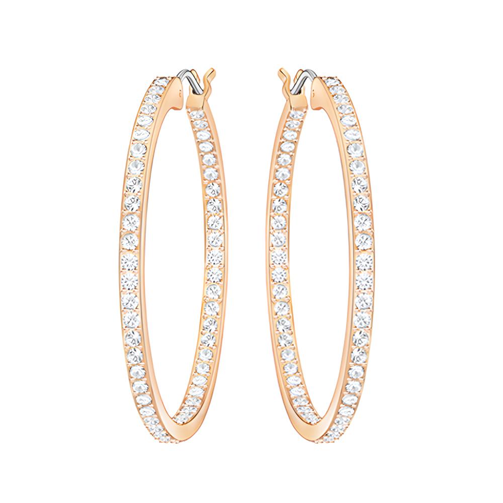 Swarovski Серьги-кольца Sommerset Женские серьги Розовое золото 5528459