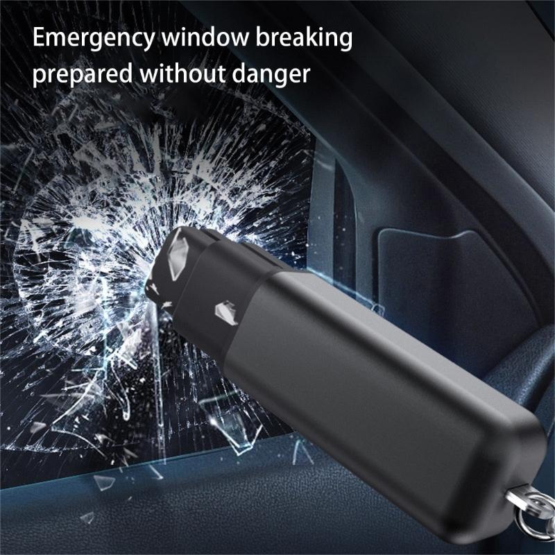 Multipurpose Emergency Escape Tools For Automobiles With Window Breaker And Static Eliminators Keychain