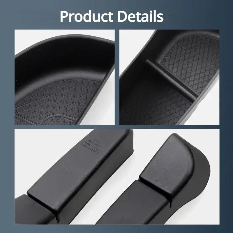Door Slot Storage Box for Tesla Model 3 Highland 2024 Car Door Armrest Umbrella Trash Can 4PCS TPE Organizer Box Car Accessories