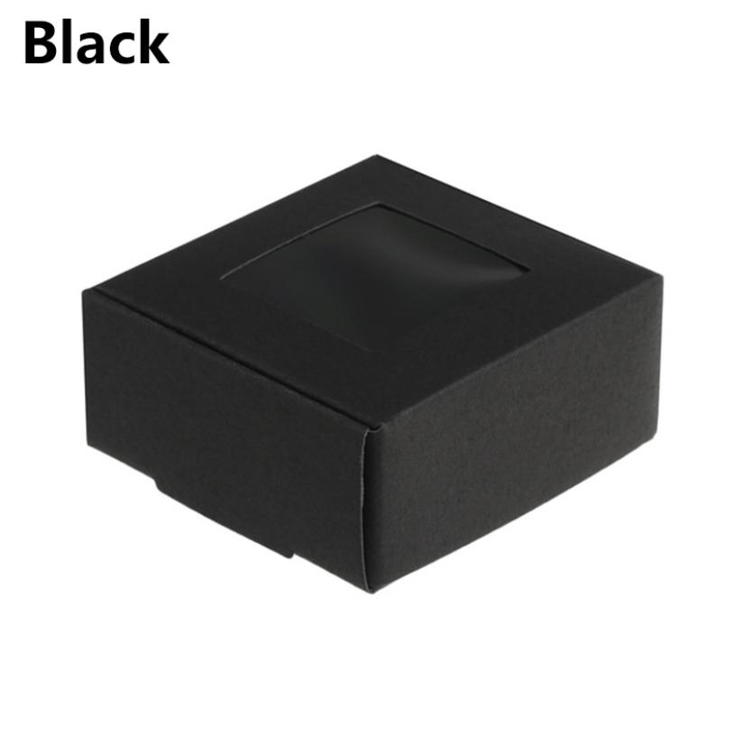 10 шт. Подарочная упаковка Коробка с прозрачным окном Картон Крафт-бумага Конфеты и сладости Декоративная упаковка Свадебные сувениры Органайзер