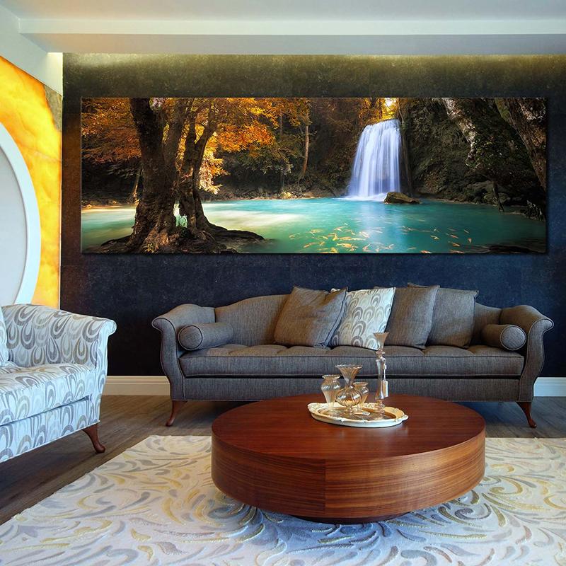 Плакаты с закатом, пляжем, морским пейзажем, современный домашний декор, картины с водопадом, печать на холсте, настенное искусство для гостиной, прикроватные картины