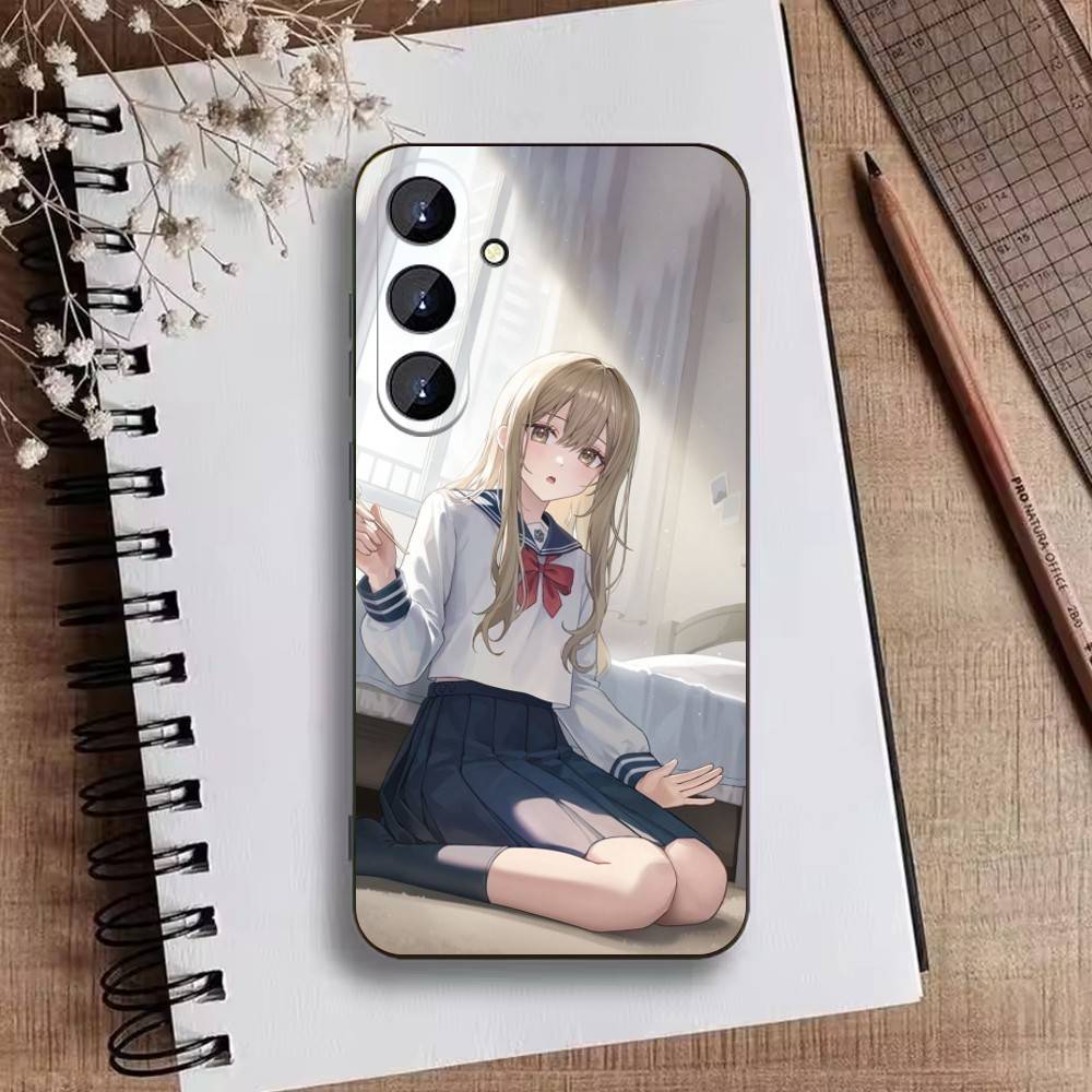 Чехол для телефона Iroduku The World in Colors для Samsung Galaxy A73, A21s, A22, A31, A52, A53, A71, A41, Мягкий черный корпус