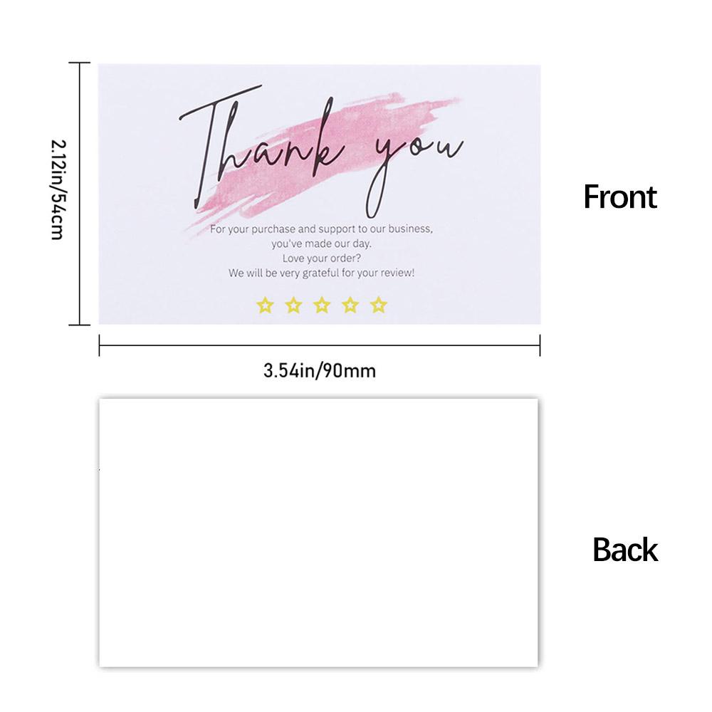 Пакет открыток «Спасибо за ваш заказ» Розовый акварельный Для малого бизнеса Выразите признательность