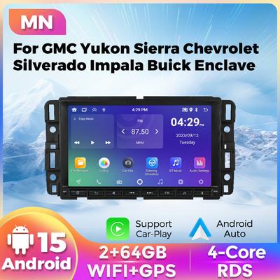 8-дюймовая автомобильная магнитола для GMC Yukon Sierra Chevrolet Silverado Impala Buick Enclave Chevy Tahoe Suburban Acadia Carplay Android Auto