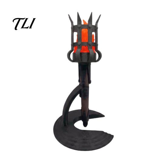 Led Fake Flame Torch Medieval Wall Lamp, LED Handheld Light, Retro Realistic Simulation Light for Halloween Party Decor, Mardi Gras Vintage Style