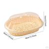 Bread Basket Serving Tray Kitchen Fruit Holder with Lid Food Organizer for Living Room Camping