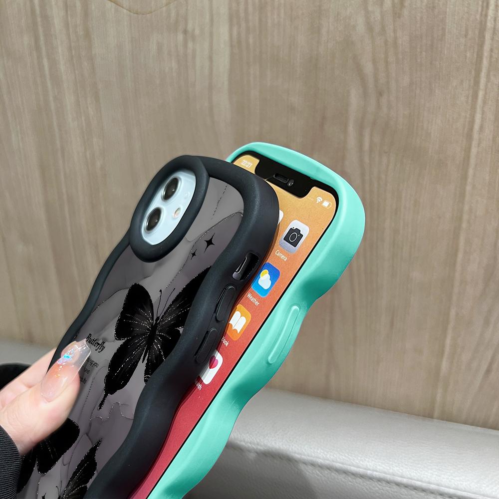 Чехол для телефона Macaron из мягкого силиконового материала с большой волной и кромкой, противоударный защитный резиновый чехол для iPhone Samsung Huawei Honor Xiaomi Redmi OnePlus Moto