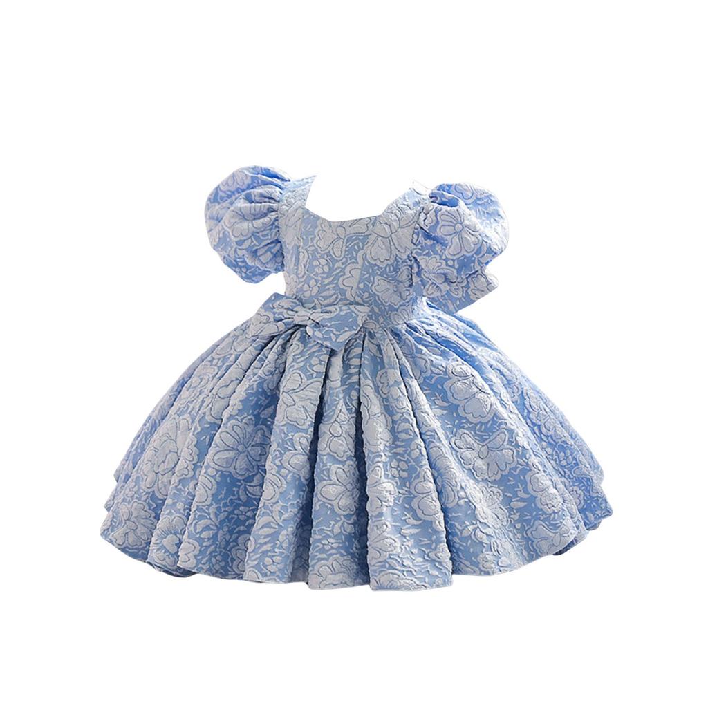 Милое модное платье принцессы с рукавами-фонариками для маленькой девочки