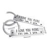 Lettering Keychain Engraved Keyrings I lOVE More The End Engraved Couple Keyring Charm for Birthday Christmas Gift