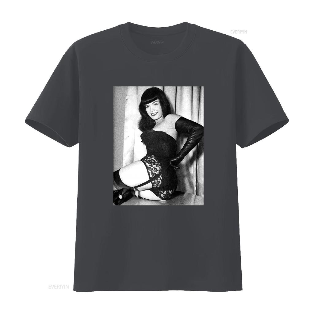 Vintage 90s Bettie Page Pin Up Girl Print T Shirt Medium vintage Washed Breathable Slightly Stylish Soft Stretched Casual