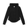 Casual Sports Summer Ribbed Hooded Jacket 2025 Black Women's Hoodie, Quick-Drying (686931), Spring/Summer Color (01)