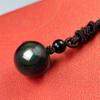 A+++ Stone for Lovers Transfer Black Crystal Beads Natural Pendant Obsidian Eye Rainbow Ball