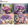 Huacan цветочный узор 5D алмазная живопись вышивка крестиком Алмазная мозаика фото вышивка ручная работа
