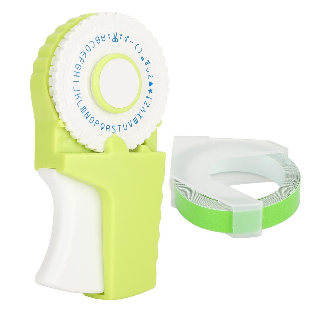 Ручная пишущая машинка для тиснения, ручное изготовление этикеток, школьные принадлежности, зеленый