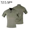 Зеленая хлопковая трикотажная рубашка Поло Боевая тактическая рубашка Тактическое снаряжение