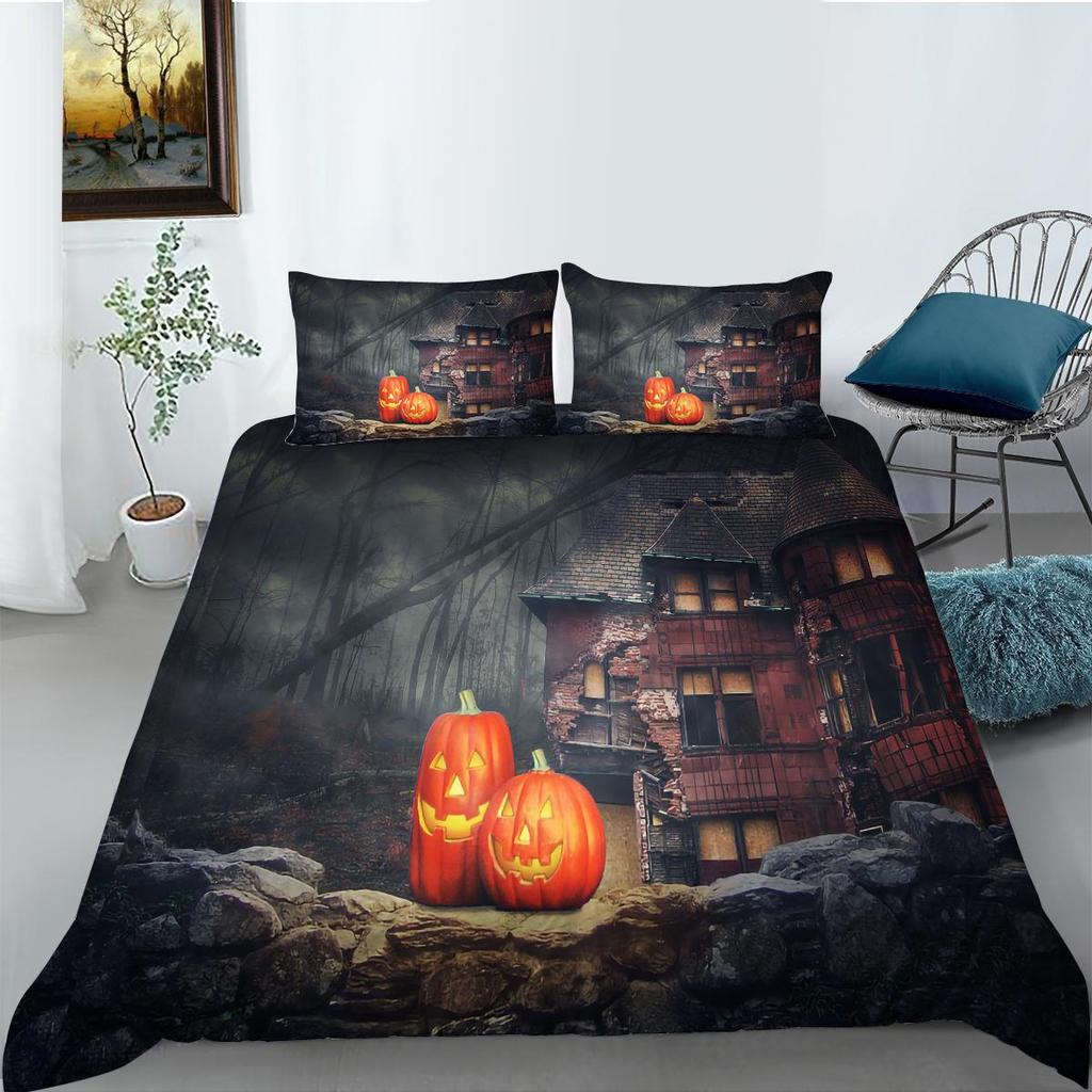 Наборы постельных принадлежностей на Хэллоуин, королевский размер, модный домашний текстиль, мягкое пододеяльник, комплект пододеяльников для детей-подростков