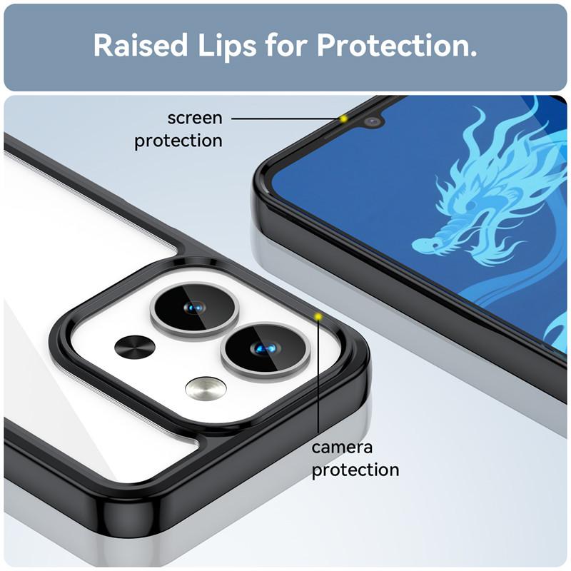 Для Xiaomi Redmi 15C 4G Чехол Xiaomi Redmi 15C Чехол Противоударный Прозрачный ПК + ТПУ Силиконовый Защитный Чехол для Телефона Xiaomi Redmi 15C