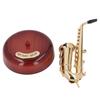 Music Box Ornament Clockwork Driving Vintage Musical Instrument Music Box Decor Ornament Revolving Saxophone