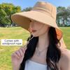 Летние шляпы для улицы, защита шеи от ультрафиолета, солнцезащитные козырьки для женщин, рыбалки, пешего туризма, широкополая шаль, солнцезащитный крем, кепки с хвостиком для женщин