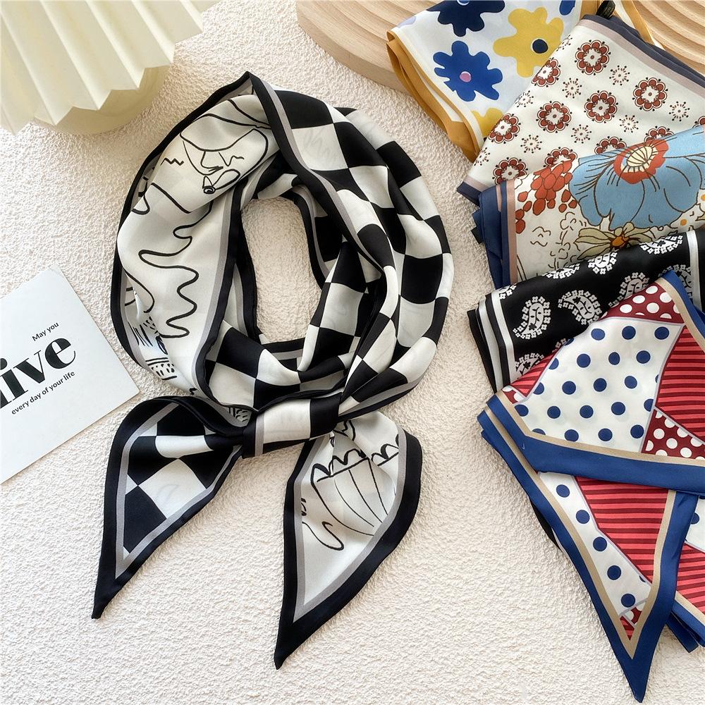 New Scarves Silk Scarves Women'S Spring And Autumn Season Long Decorative Professional Scarves Summer Thin Styles Paired With Shirts Stylish