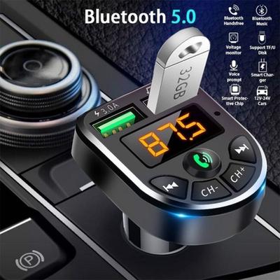 Bluetooth 5,0 FM-передатчик автомобильный комплект MP3 модулятор плеер беспроводной громкой связи аудио приемник Dual USB быстрое зарядное устройство 3.1A