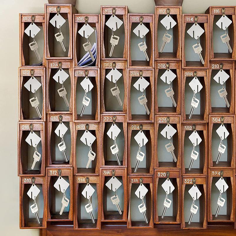 WTEMPO Пустая акриловая бирка для ключей, акриловая пряжка для ключей, акриловая бирка для классификации ключей, карточка для квитанций для шкафчика для ключей