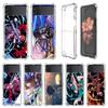 Genshin Impact Cool Anime Case For Samsung Galaxy Z Flip 3 4 5g Funda Z Flip3 Clear Pc Hard Shockproof Back Phone Coque Shell