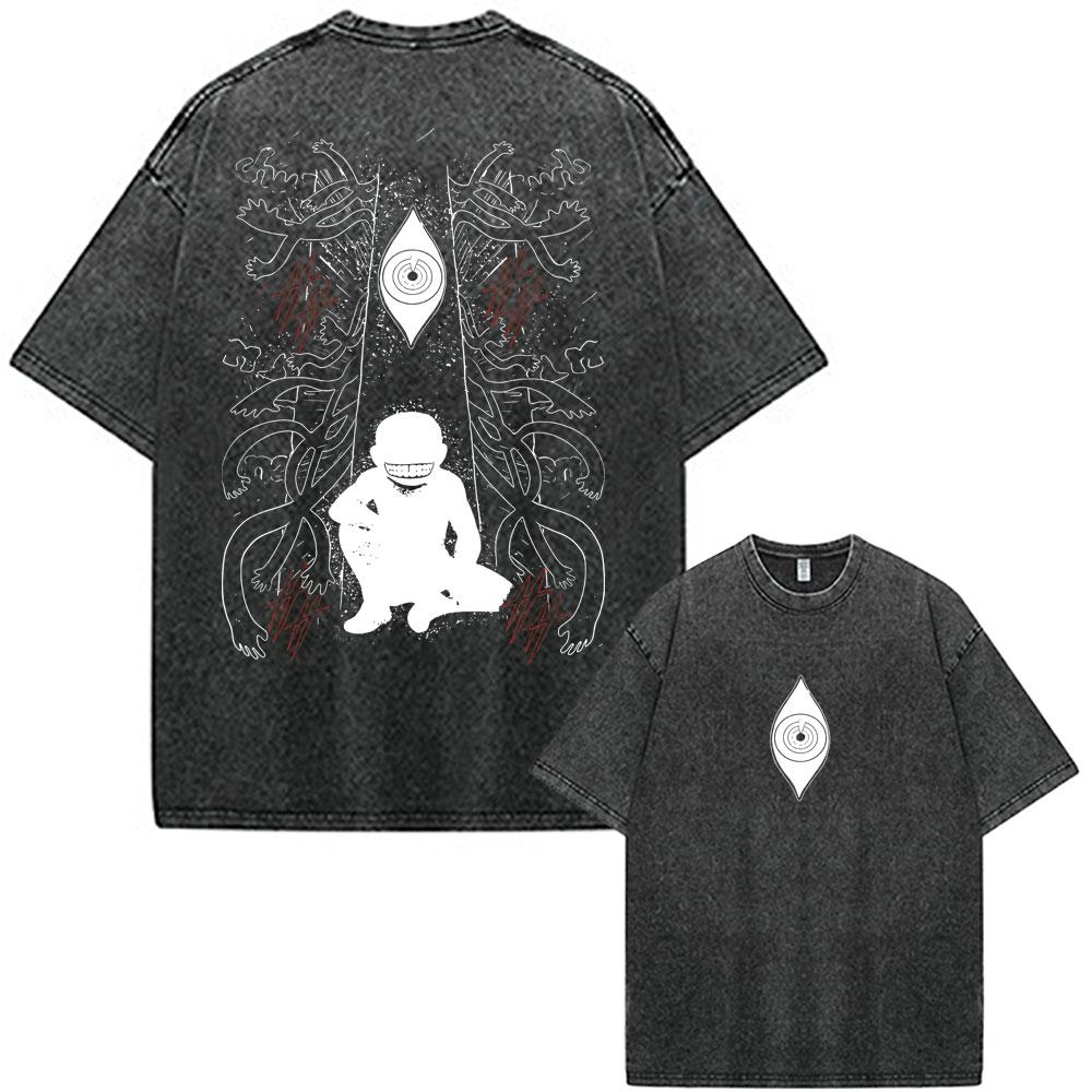 Oyasumi Goodnight Punpun God Tanaka Manga Vintage Washed Tshirts Men Women Clothing Fashion Harajuku Casual Oversized T Shirts