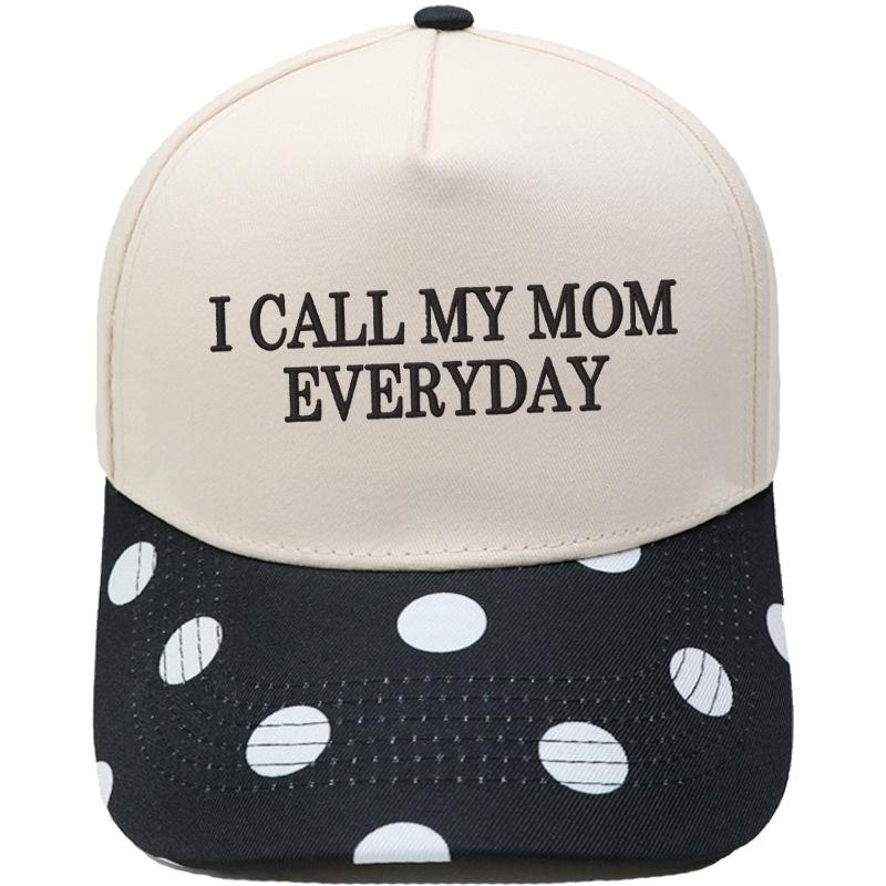 I CALL MY MOM EVERYDAY Fun embroidery color matching truck driver hat women's casual sunshade baseball cap