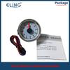 ELING 52mm 2" Clock Meter Gauge 12-hour Format with Red Backlight 12V/24V for Boat Car Truck Waterproof Auto Accessories