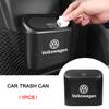 Car Vehicle Case Storage Box Black ABS Square Pressing Trash Can For B5 B6 B7 T4 T5 Golf 4 5 6 7 Polo Passat Tiguan Jetta Gol