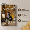 Creative Holiday Gift 2027 Pugs Working Wall Calendar, Funny Dog Hanging Year Round Planning Tool 12 Monthly Planner with Unique Illustrations
