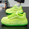 Fashion Green Tall Thick Soled Men's Sneakers Fashion Personality Simple and Versatile Youth Casual Shoes Comfortable Durable Sports