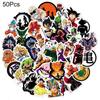 50 шт., наклейки Dragon Ball, устойчивые к выцветанию, водонепроницаемые наклейки с героями мультфильмов для детей, игрушки, ноутбук, скейтборд