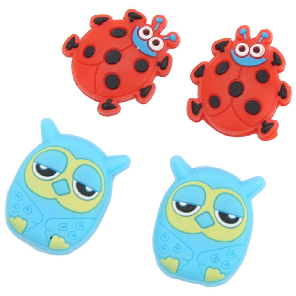 4PCS Cute Animal Shape Tennis Vibration Dampener Cartoon Tennis Racket Dampener  Tennis Practice