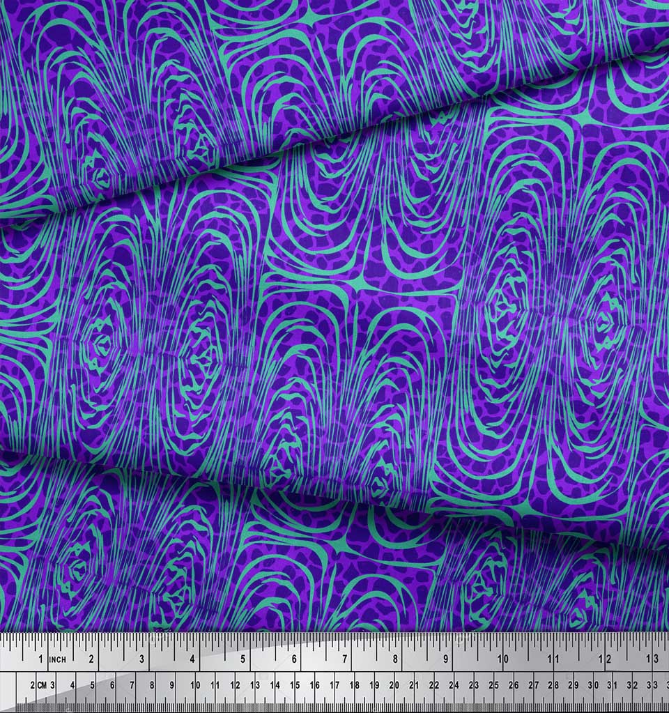 Soimoi Синяя японская креп-сатиновая ткань с принтом из кожи зебры и леопарда 1 метр 42 дюйма